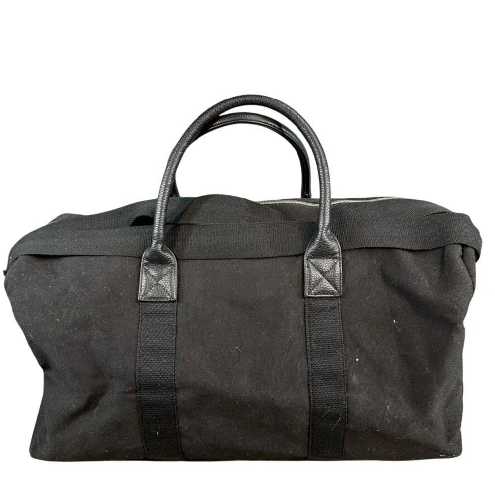 NWT Ralph Lauren Mens Black Canvas Holiday Duffle Bag Silver Pony Logo S51162